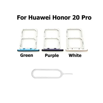 Нов За Huawei Honor 20 Pro Тава За Sim-Карти Слот За Притежателя Адаптер Конектор Резервни Части За Ремонт На