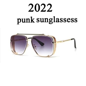 Нови Слънчеви Очила В Стил пънк За Мъже, Модни Квадратни Vintage слънчеви Очила В Стил steampunk, Луксозни Слънчеви Очила De Sol Masculino Luxe Люнета De Soleil Homme