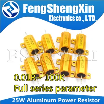 Резистор 0.01~100K Wirewound повод мивки метал сила RX24 25W алуминиев Wirewound 0.33 0.5 1 2 5 6 8 10 20 50 100 120 200 300 1K 5K 10K Ома