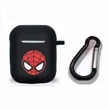 Силиконов Калъф за слушалки Marvel Spiderman за Apple Airpods 1 2 за Носене Безжична Bluetooth Слушалка за Air Шушулките Pro Луксозни Калъфи
