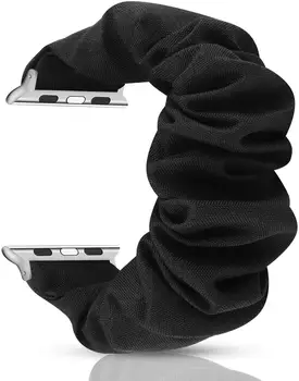 Съвместимост с каишка за Apple Watch Дъвка за Коса-38 мм Плат Мек Текстилен гривна с Принтом Гривна Женски Въжета 40 мм Серия 5