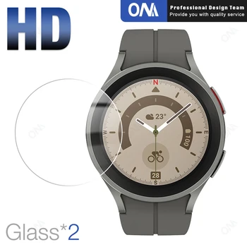 Твърд защитен калъф за PC 2 в 1 и защитно фолио за екран за Samsung Galaxy Watch 5 40 мм 44 м Калъф за smart-часовници, изработени от закалено стъкло