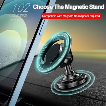 Универсален Метален Магнитен Кола За Телефон iPhone 13 12 Pro Max Mini MagSafe Case Всички Телефони на Въртене на 360 градуса за Кола Група