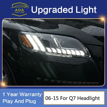 Фарове за AUDI Q7 2006-Обновяване на фаровете Q8 Стил LED DRL 2 Ниско Ниво 4 Висока Динамична Анимация Завоя Начална светлината на Прожекторите