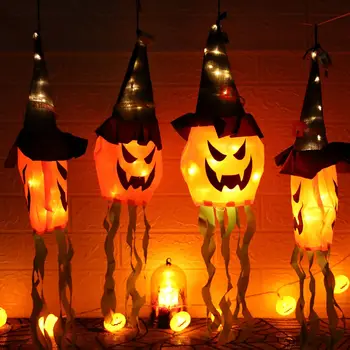 Хелоуин Тиква Призрак LED Мига на Окачен Лампа Хелоуин Парти За Дома Наряжается Светещ Лампа Ужас Вечерни Украса