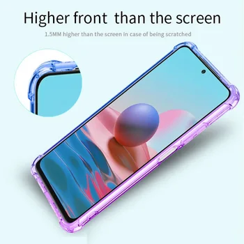 Цветни Градиентные Меки Калъфи за Xiaomi Poco Pro X4 C40 Калъф Прозрачен устойчив на удари Бронята на Телефона Защитната Обвивка на Кожата