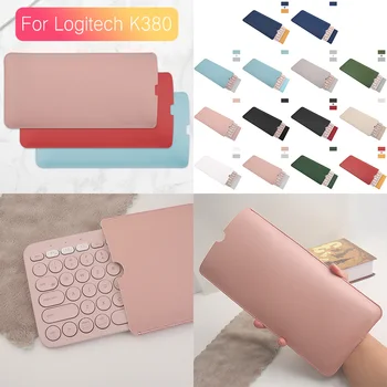 Чанта за лаптоп клавиатура, джоб За Logitech K380, Кожен Защитен Калъф за Logitech K380, Чанта за съхранение на Клавиатура, Таблет, 14 цвята