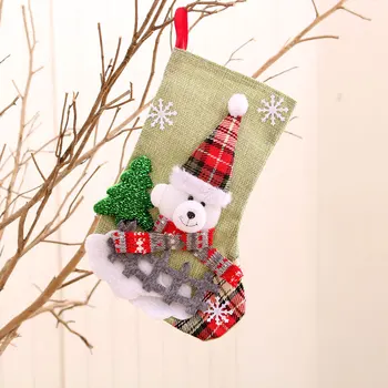 Чорапи весела Коледа, Коледни За жени и мъже, чанта с елочным Орнаменти, Коледен подарък, Чанта за Бонбони, Прекрасен Плат, Разнообразие от стил